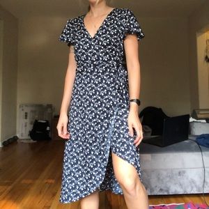 Wrap midi dress